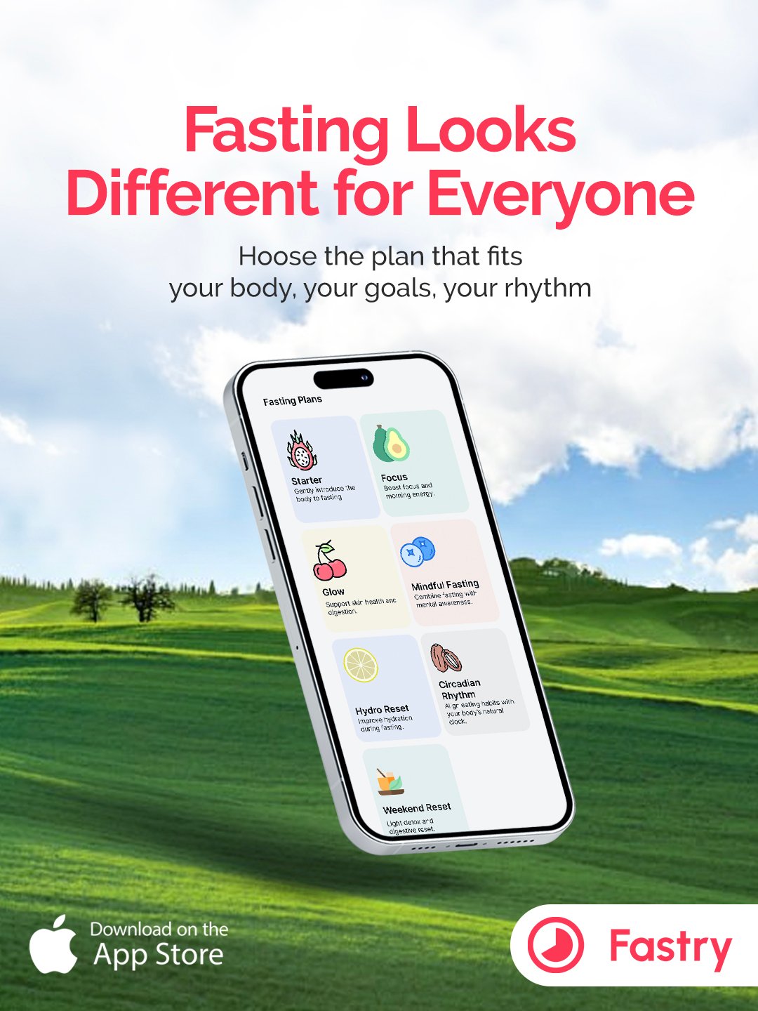 Fastry Mobil Uygulamasını <br> <em>Sosyal Medyada Bir Yaşam Tarzına Dönüştürdük</em> 2 FastingLooksDifferent